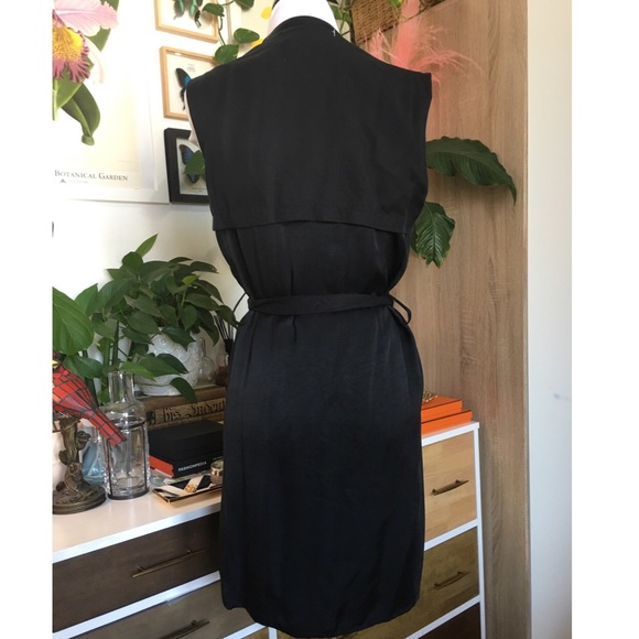 All Saints Hace Sleeveless Trench Black US 2 - Picture 4 of 11